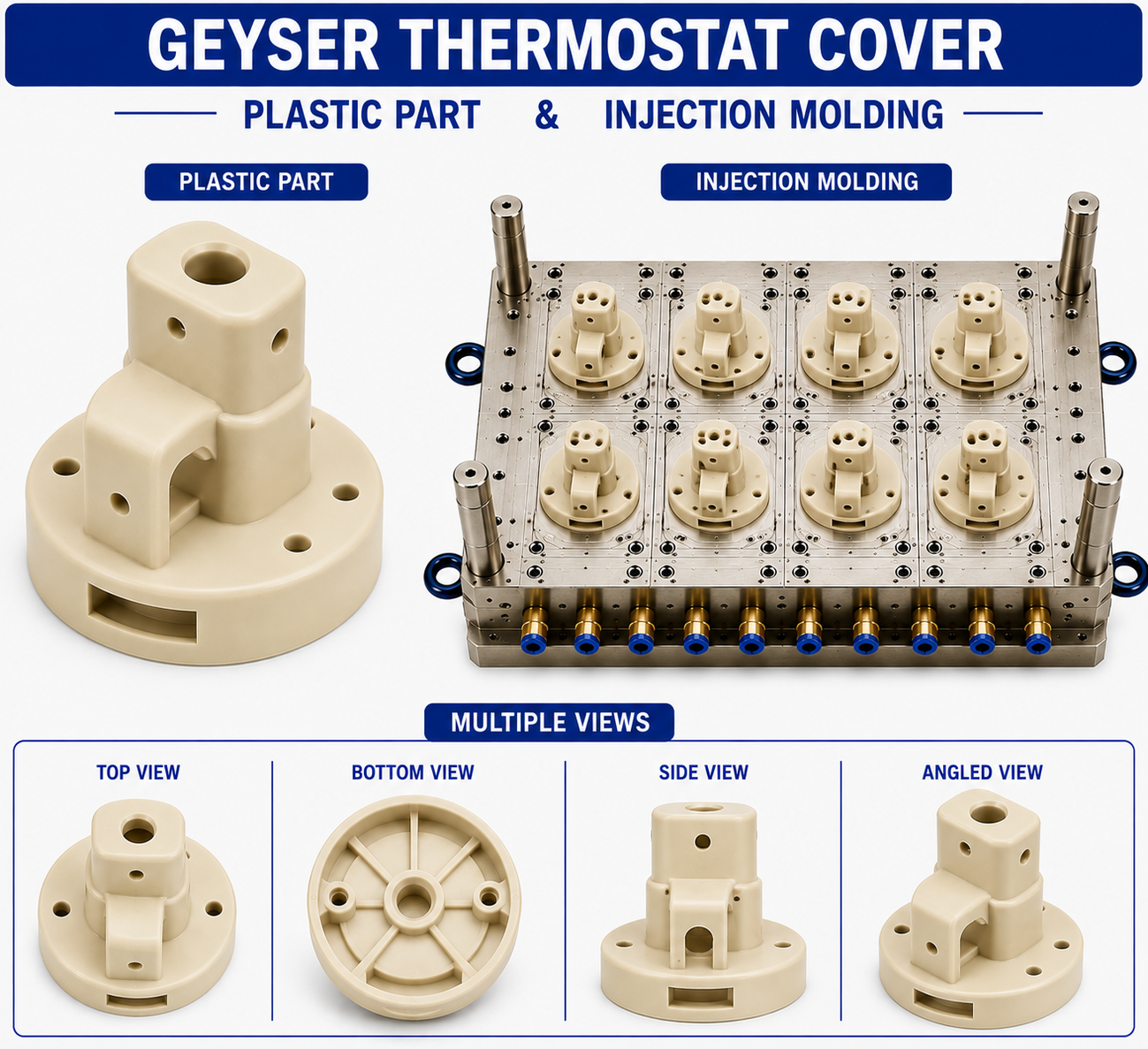 Geyser Plastic Thermostat Cover Mould and Moulding Service